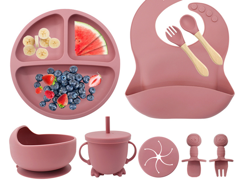 silicone baby feeding set supplies